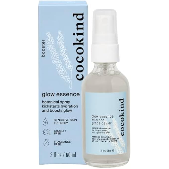 Cocokind GLOW ESSENCE WITH SEA GRAPE CAVIAR, HYDRATING PRIMER AND FACIAL MIST, FACIAL MOISTURIZER WITH SEA BUCKTHORN, LINOLEIC ACID, AND VITAMIN E - Image 1
